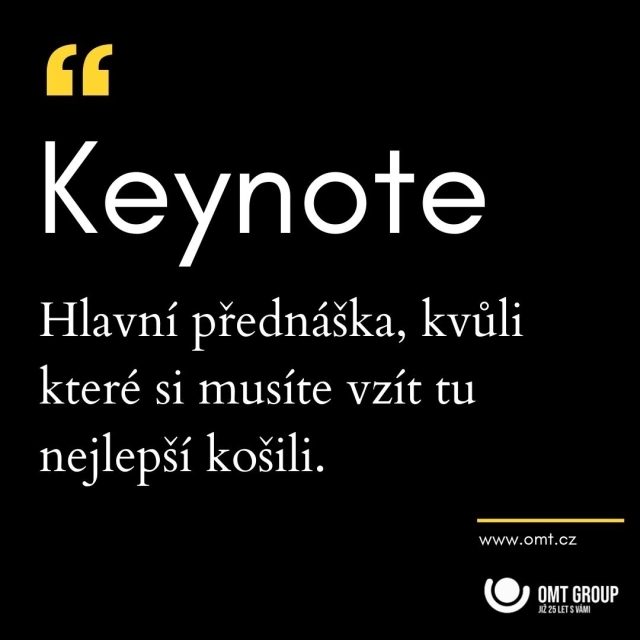 Aktuality - Co znamená "Keynote"